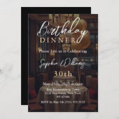 Invitation Dîner d'anniversaire (Devant / Derrière)