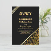 Invitation Dîner d'anniversaire de Black Gold Surprise 70e (Debout devant)