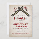 Invitation Dîner d'anniversaire Hibachi (Devant)