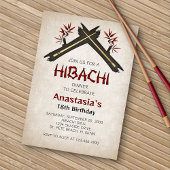 Invitation Dîner d'anniversaire Hibachi