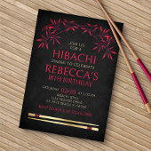 Invitation Dîner d'anniversaire Hibachi