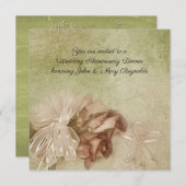 Invitation Dîner d'anniversaire mariage (Devant / Derrière)