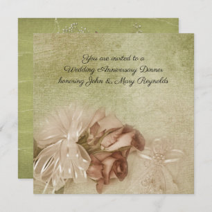 Invitation Dîner d'anniversaire mariage