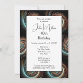 Invitation Dîner d'anniversaire masculin 40 ans (Devant)