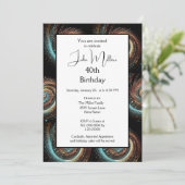 Invitation Dîner d'anniversaire masculin 40 ans (Debout devant)