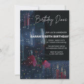 Invitation Dîner d'anniversaire numérique Invitation, Black C (Devant)