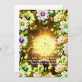 Invitation Dîner d'anniversaire numérique Modèle, noir (Devant / Derrière)