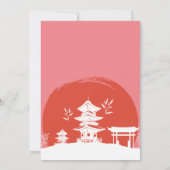 Invitation Dîner d'anniversaire Pink Hibachi Fête Hibachi (Dos)