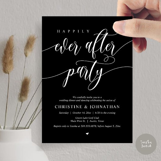 Invitation Dîner Dansant de la Soirée de Félicité Éternelle