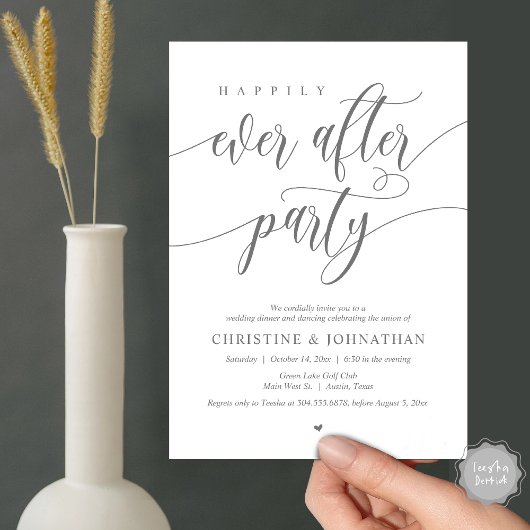 Invitation Dîner Dansant de la Soirée de Félicité Éternelle