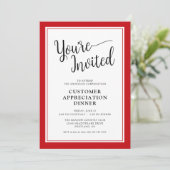 Invitation Dîner d'appréciation de la clientèle d'entreprise (Debout devant)