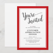 Invitation Dîner d'appréciation de la clientèle d'entreprise (Devant / Derrière)