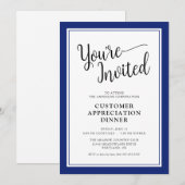 Invitation Dîner d'appréciation de la clientèle d'entreprise (Devant / Derrière)