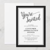 Invitation Dîner d'appréciation de la clientèle d'entreprise (Devant / Derrière)