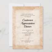Invitation Dîner d'appréciation de la clientèle d'entreprise (Devant)