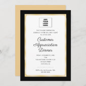 Invitation Dîner d'appréciation du client Logo de l'entrepris (Devant / Derrière)