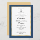 Invitation Dîner d'appréciation du client Logo de l'entrepris (Devant / Derrière)