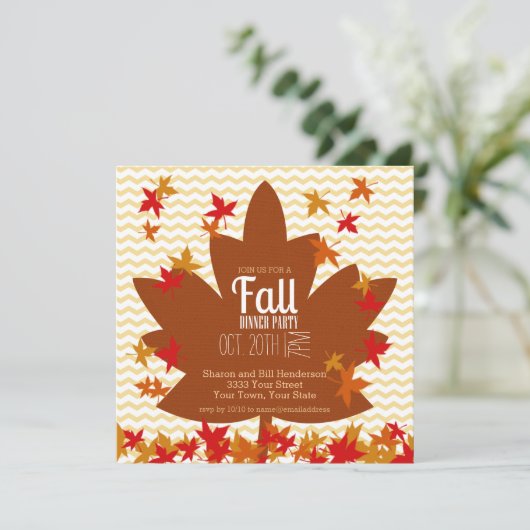 Invitation Dîner de automne (Debout devant)