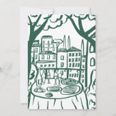 Invitation Dîner de balcon Whimsy sur mesure (Dos)