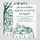 Invitation Dîner de balcon Whimsy sur mesure (Devant / Derrière)