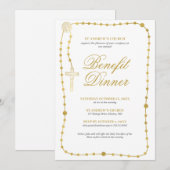 Invitation Dîner de bienfaisance religieux (Devant / Derrière)
