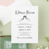 Invitation Dîner de bienvenue à main