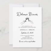 Invitation Dîner de bienvenue à main (Devant)