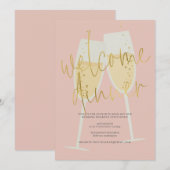 Invitation Dîner de bienvenue Champagne (Devant / Derrière)