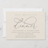 Invitation Dîner de bonheur éternel, fête romantique moderne (Devant)