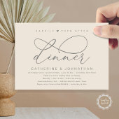 Invitation Dîner de bonheur éternel, fête romantique moderne