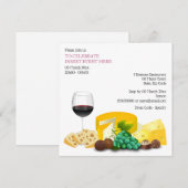 Invitation Dîner de cocktails au fromage de vin (Devant / Derrière)