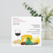 Invitation Dîner de cocktails au fromage de vin (Debout devant)