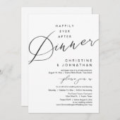 Invitation Dîner de conte de fées Mariage romantique (Devant / Derrière)