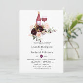 Invitation Dîner de dégustation de vin floral Berry & Blush (Debout devant)