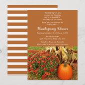 Invitation Dîner de famille pour la fête de Thanksgiving (Devant / Derrière)