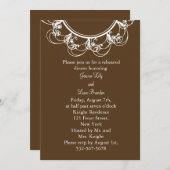 Invitation Dîner de fantaisie de répétition de monogramme (Devant / Derrière)