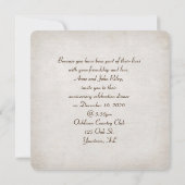 Invitation dîner de fête d'anniversaire de mariage de Noël (Dos)