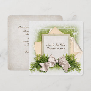 Invitation dîner de fête d'anniversaire de mariage de Noël