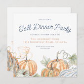 Invitation Dîner de fête d'automne (Devant / Derrière)