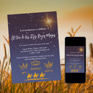 Invitation Dîner de fête de la fête des Rois Mages espagnols