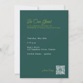 Invitation Dîner de fête de retraite avec QR code (Devant)