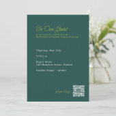 Invitation Dîner de fête de retraite avec QR code (Debout devant)