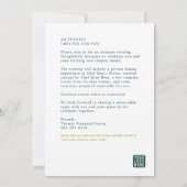 Invitation Dîner de fête de retraite avec QR code (Dos)