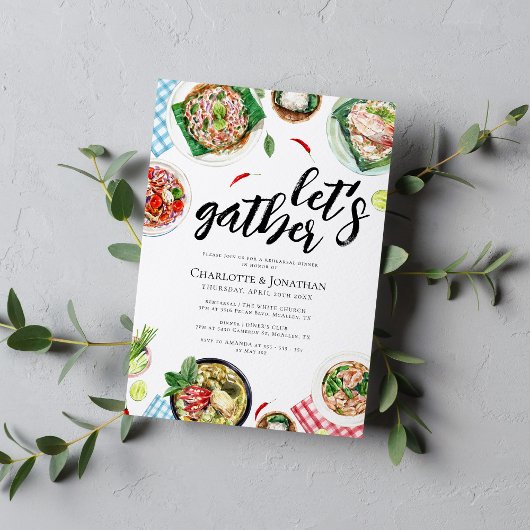 Invitation Dîner de fête thaïlandais