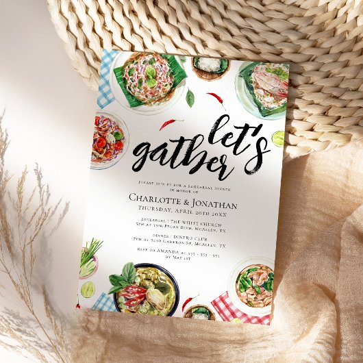 Invitation Dîner de fête thaïlandais