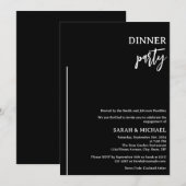 Invitation Dîner de Fiançailles Élégant (Devant / Derrière)