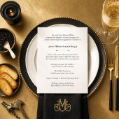 Invitation Dîner de fiançailles moderne de luxe