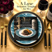 Invitation Dîner de fiançailles moderne de luxe