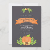 Invitation Dîner de Friendsgiving | Citrouille d'automne (Devant)