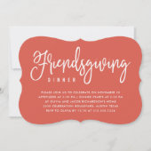 Invitation Dîner de Friendsgiving | Feuilles d'automne en ter (Devant)